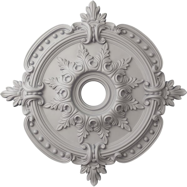 Ekena Millwork Benson Classic Medallion (Canopies up to 6 1/2"), 28 3/8"OD x 3 3/4"ID x 1 5/8"P, Ultra Pure White CM28BEUWF - main